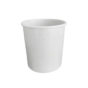CCF 16OZ Ice Cream Paper Container - White 500 Pieces/Case