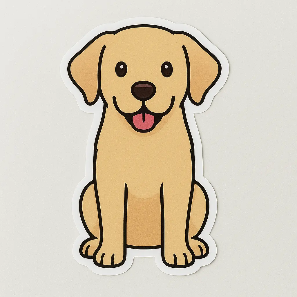 Labrador Retriever Sticker – Loyal & Lovable Pup Decal