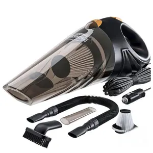 Car Vacuum Cleaner - Portable High Power Handheld Vacuums w/ 3 Attachments 16 Ft Cord & Bag - 12v Auto Accessories Kit for Interior Detailing - Black