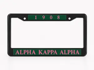 AKA License Plate 1908 Green and Pink
