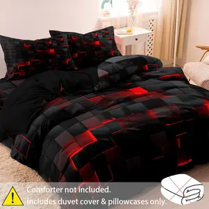 3-piece geometric printed duvet cover set, including 1 duvet cover and 2 pillowcases, no duvet insert or pillow inserts included, soft and comfortable household bedding, suitable for bedrooms and hotels, Comfy Bedding Sets