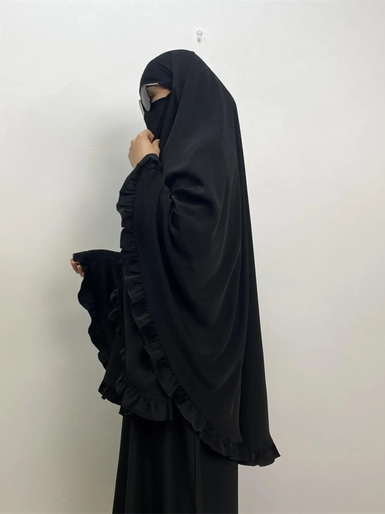 Women's Modest Fashion Solid Color Latest High-quality Khimar, Casual Soft Comfortable Khimar for Daily Wear, Muslim Women's Headscarf for All Seasons