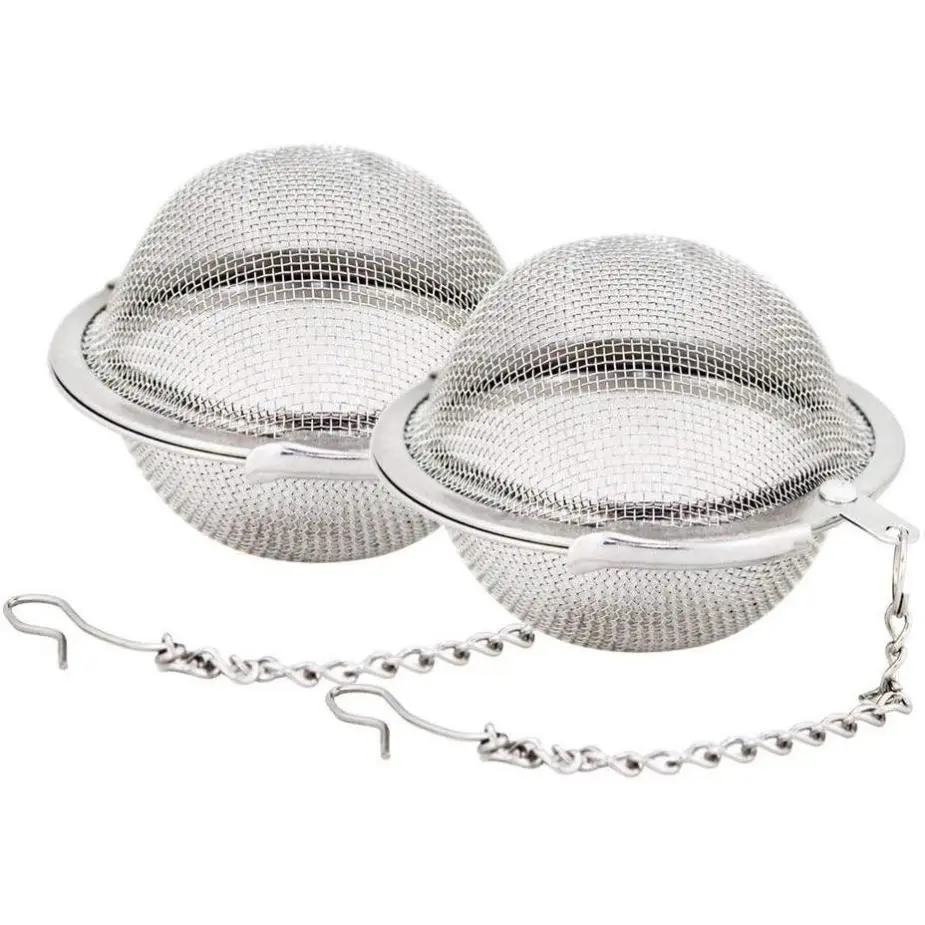 2pcs Stainless Steel Mesh Tea Ball 2.1 Inch Tea Strainers Teas Infuser Strainer Filters for Teas
