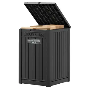 Delivery box for courier packages, outdoor storage box with a lockable lid, suitable for the porch and secure package storage, weather-resistant design, available in three colors—ideal as a holiday gift.