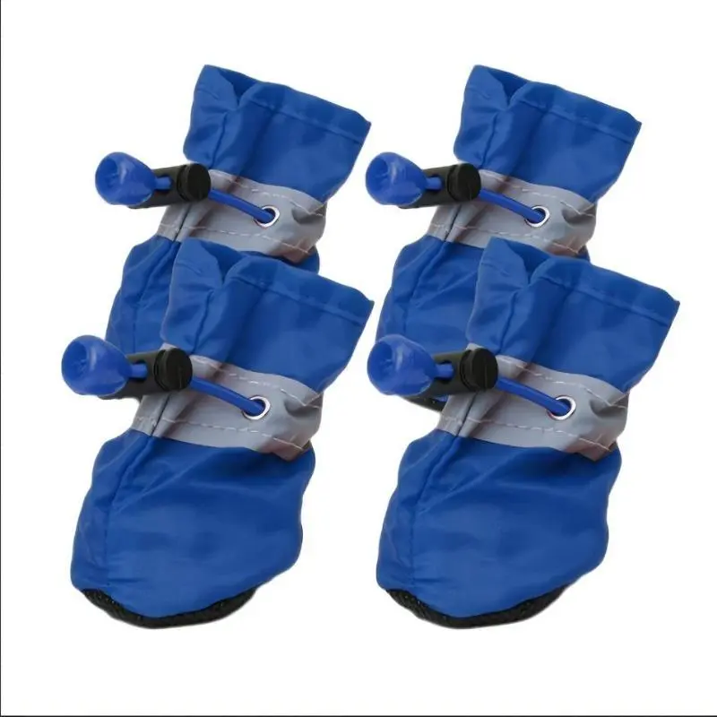 4Pcs Water-Resistant Anti-Slip Dog Shoes for Small Dogs - Paw Protector Booties for Outdoor Walking, Hiking, Wet Path Grip, Sports Protective Gear, M, Puppy Shoes, Grip On Wet Paths