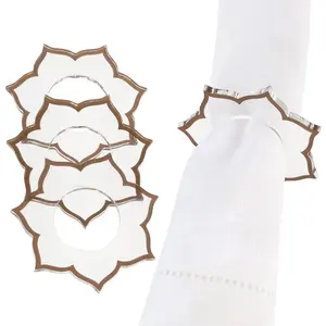 Flower Napkin Rings - Set of 4