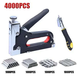 4 in 1 Manual Nail Gun Set, Multifunctional Manual Nailer, Handguard Model 4 in 1 Manual Nailer Extra Heavy Duty Suitable for DIY Home Decoration, Camping and Industrial Use
