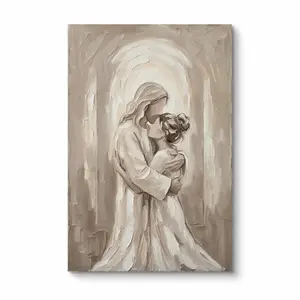 Wrapped in His Grace" Jesus Hugging Canvas | Premium Christian Gift Decor | US Fast Ship Artwork