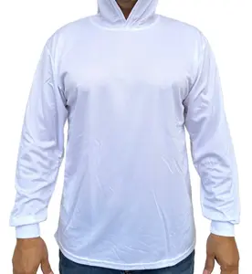 Hoodie White High Visibility Shirt / Air Cooling Flow w/ UV Protection