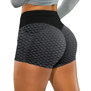 Viral Women High Waisted Workout Shorts Butt Lifting Scrunch Tummy Control Seamless Textured Gym Stretchy Booty Shorts for Fitness Running Yoga Summer Activewear Flattering Fit Sculpting Look - Bottom, Womenswear