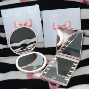 20x Magnification LED Makeup Mirror 3 Lighting Modes Adjustable Brightness Scratch-Resistant Matte Finish Rechargeable Pocket-Sized Portable Ideal for Travel In-Stock in USA Fast Shipping tiktokshopspringglowup