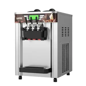 Garvee Commercial Soft Serve Ice Cream Machines with LED Display and Self-Cleaning Feature; Available in 2+1 Flavors 1800W Model and Single-Flavor 1500W Model; High Productivity for Restaurants and Snack Bars