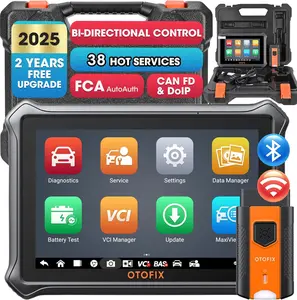 OTOFIX D1 Lite Car Bidirectional Scan Tool, Bluetooth OBD2 Scanner Diagnostic Tool, 2 Years Free Update, 38+ Services, CANFD & DoIP Protocols, All System Diagnoses, ABS Bleeding, Auto VIN