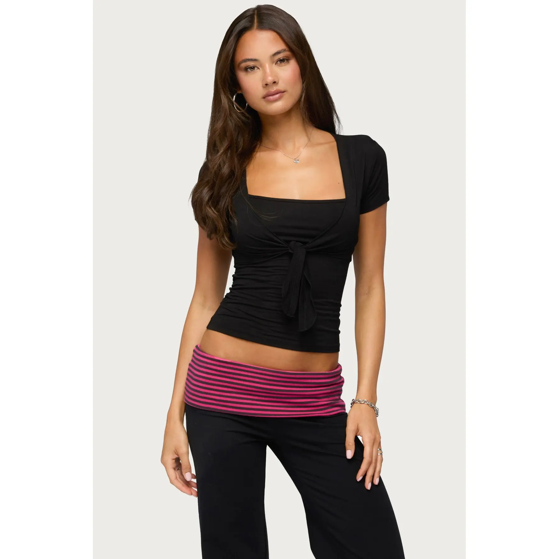 Malka Two Piece Tie Front Top