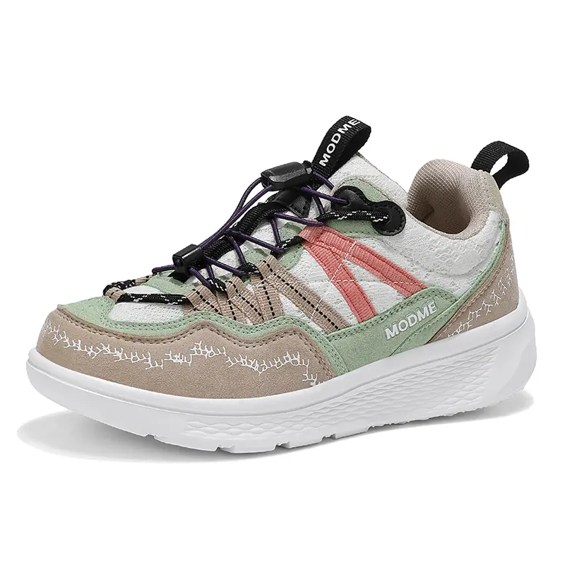 Women's Adventure Ready Street Shoes Boa Fit System Design Breathable Mesh Leather Combination Comfort Platform Sole Lightweight Support for City Lifestyle and Weekend Exploration, Runs Small, Order One Size Up