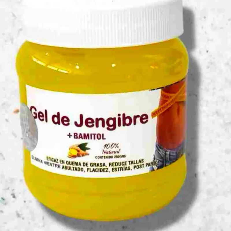 Gel Reductor  DE JENGIBRE  Tallas Bamitol chupa panza body skin hot -cold