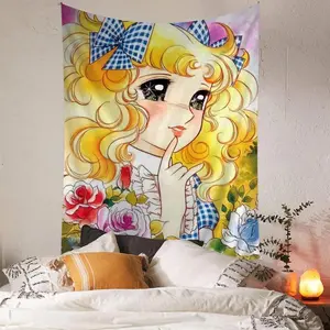Anime Manga Candy Anime Colorful Tapestry Wall Hanging Bohemian Wall Tapestries Mandala Wall Hanging Sheets Decor Decorative