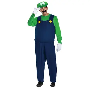 The Super Mario Brothers Men's Luigi Deluxe Costume