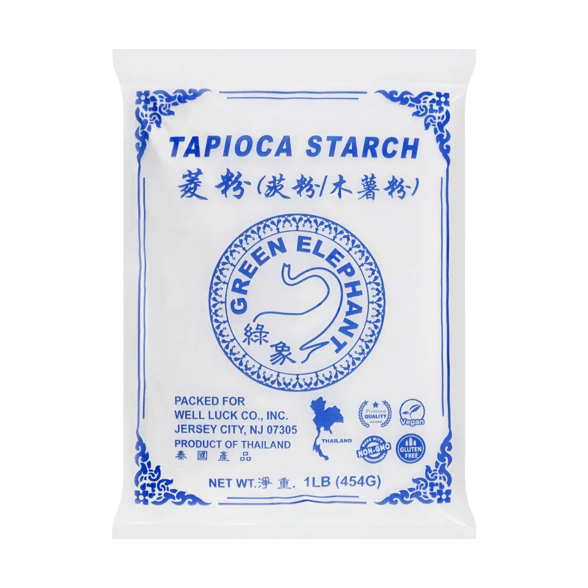 GREEN ELEPHANT Tapioca Starch 454g for DIY Taro Balls Bubble Tea Baking