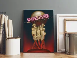 World is Yours Wall Art, Scarface Poster, Scarface Canvas, World is Yours Print, Cinema Poster, Movie Wall Decor, Scarface Wall Decor