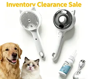 Pet Spray Grooming Brush, Anti-flying Hair Cat Brush for Removing Loose Fur