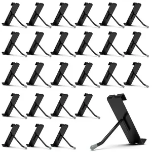 HUHOLE Gridwall Hooks 2 Inch, Black, Display Hooks for Grid Wall, 50PC