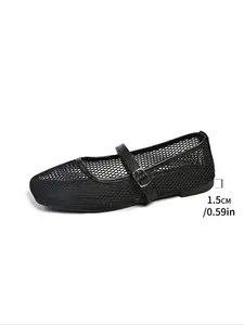 Women's Ballet Flats, Ballerina Flats, Flat Sandals, Pointed Toe Mary Jane Shoes with Adjustable Straps, Comfortable Slip-Ons for Daily Wear