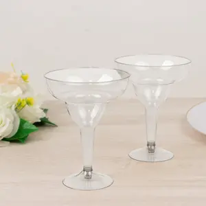 20-Pack Plastic Margarita Glasses 10oz Clear - Disposable Cocktail Cups for Frozen Drinks