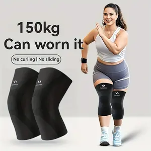 2pcs Heavy-Duty Knee Braces 4XL (Fits 264.55-330.69 lbs) - Unisex Support for Men & Women, Large Weight-Bearing Joint Stabilizers, Durable Hiking & Running Knee Brace for Overweight/Obese, Year-Round