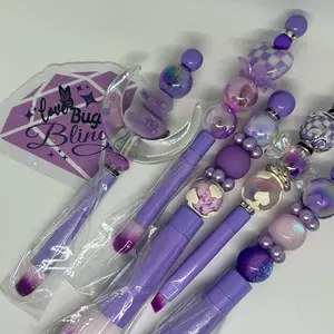 Beaded make-up brushes