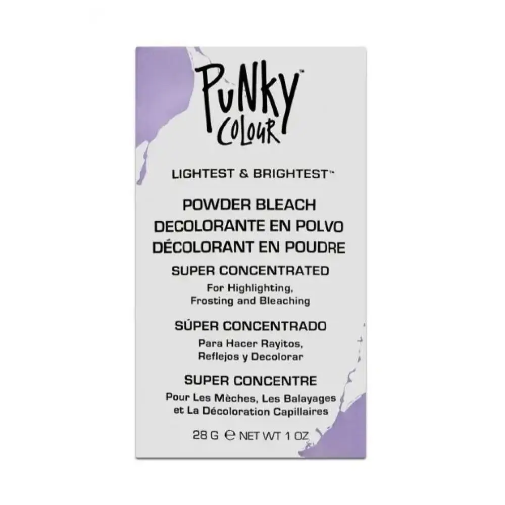 Punky Colour Hair Lightening Powder Bleach Pouch - 28g Haircare Item with Pigment, Lightest & Brightest Formula, Easy-to-Mix Texture for Hair Color, Highlights, Hair Dyeing