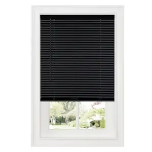 Achim DSG246BK04 46 x 64 in. GII Deluxe Sundown Cordless Room Darkening Vinyl Mini Blind with 1 in. Slats, Black
