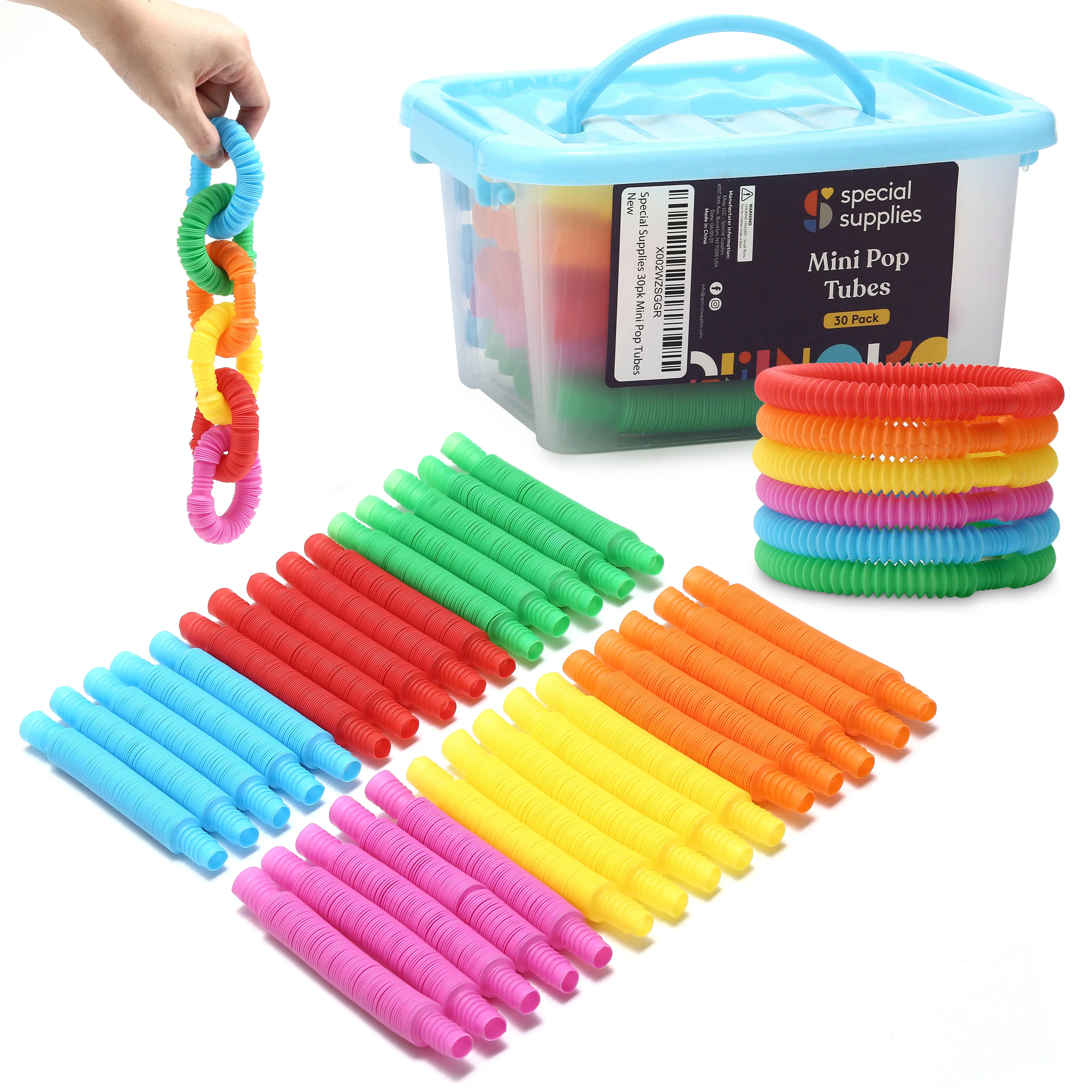 Mini Pop Tubes (Multi-Color): 30 Pack Mini Pop Tubes (Multi-Color): 30 Pack