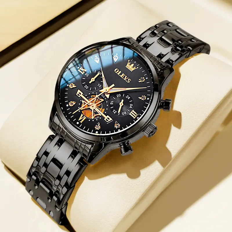 OLEVS Women Watch Multifunctional Two Tone Watch Fashion  display picture 1