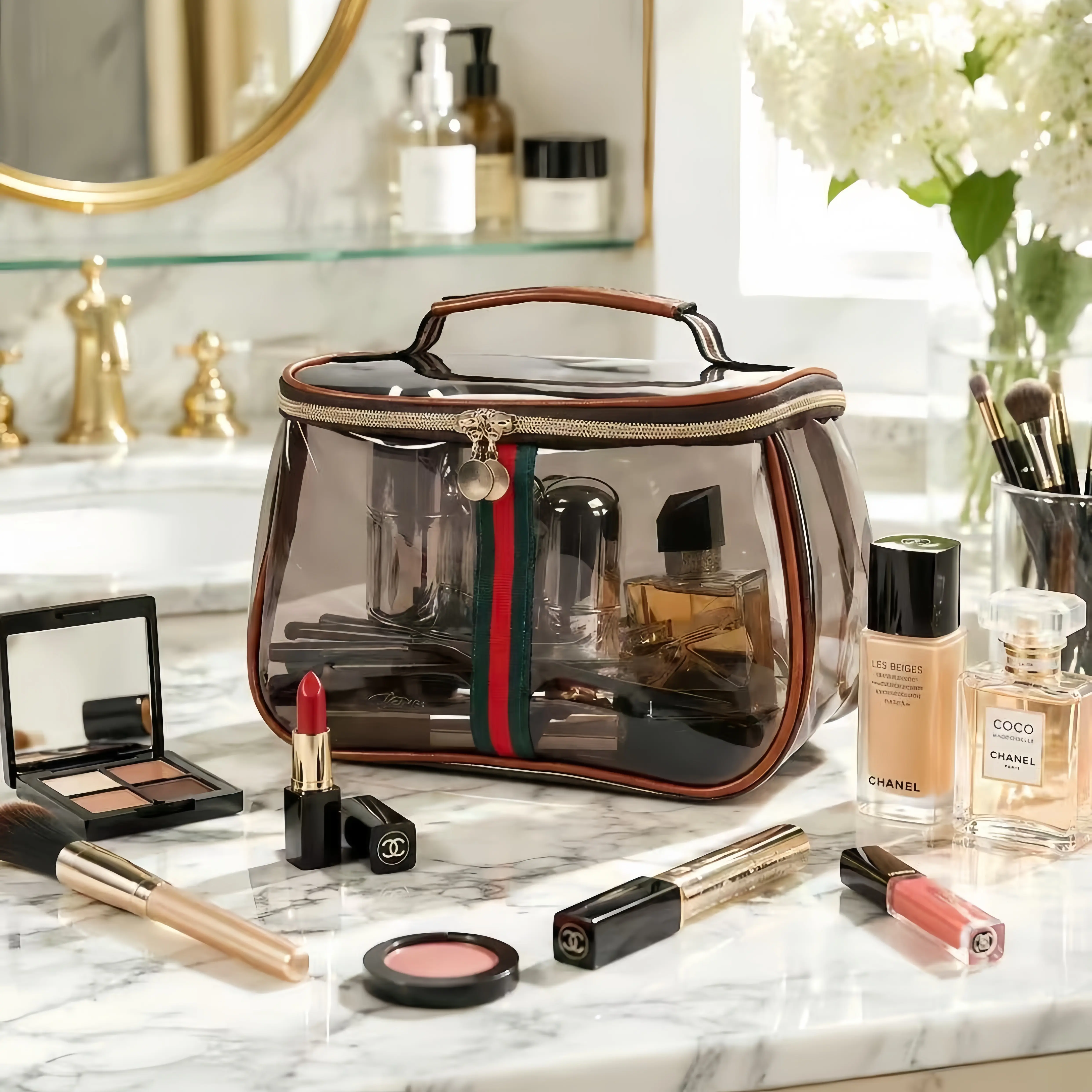 Portable Makeup Organizer Bag - Compact Cosmetics Storage for On-the-Go Use, Holds Makeup Products, Easy to Carry, Carry Easily, Multiple, Cosmetic Bag For Purse, Beauty Storage Pouch