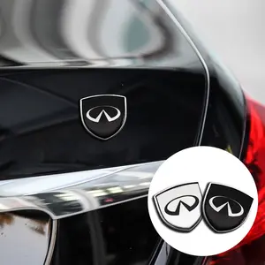 Alloy Car Emblem Decoration for Infiniti Q50 Fx35 Q30 G37 Q70 Qx70 G35 Q60 Qx50, Car Decals, Car Decorative Sticker, Anti-Scratch Protection, Durable Alloy Material