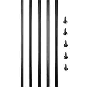 Deck Balusters, 51 Pack Metal Deck Spindles, 36"x0.75" Staircase Baluster with Screws, Aluminum Alloy Deck Railing for Wood and Composite Deck, Circle Baluster for Outdoor Stair Deck Porch