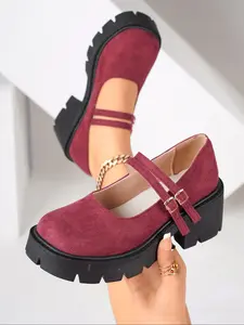 Women's Fashion Casual Flat Sandals, Mary Jane Shoes, Pure Color Elegant Design, Comfortable Foot Feel, Daily Wear Shoes, Perfect for Ladies' Daily