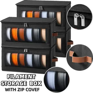 3D Printer Filament Storage Containers Non Woven Foldable Printer Filament Toy Storage Box Visible Dustproof Sorting Storage Bag