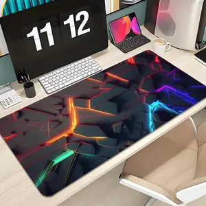 Technology black square color current Mouse Pad Design XXL 1000×500mm 900×400mm 800×400mm 600x300mm Large Gaming Mouse Pad - Extended, Thick, Non-Slip Rubber Base Desk Mat with Precision Stitched Edges - Washable Large Desk Pad Gaming Mousepad