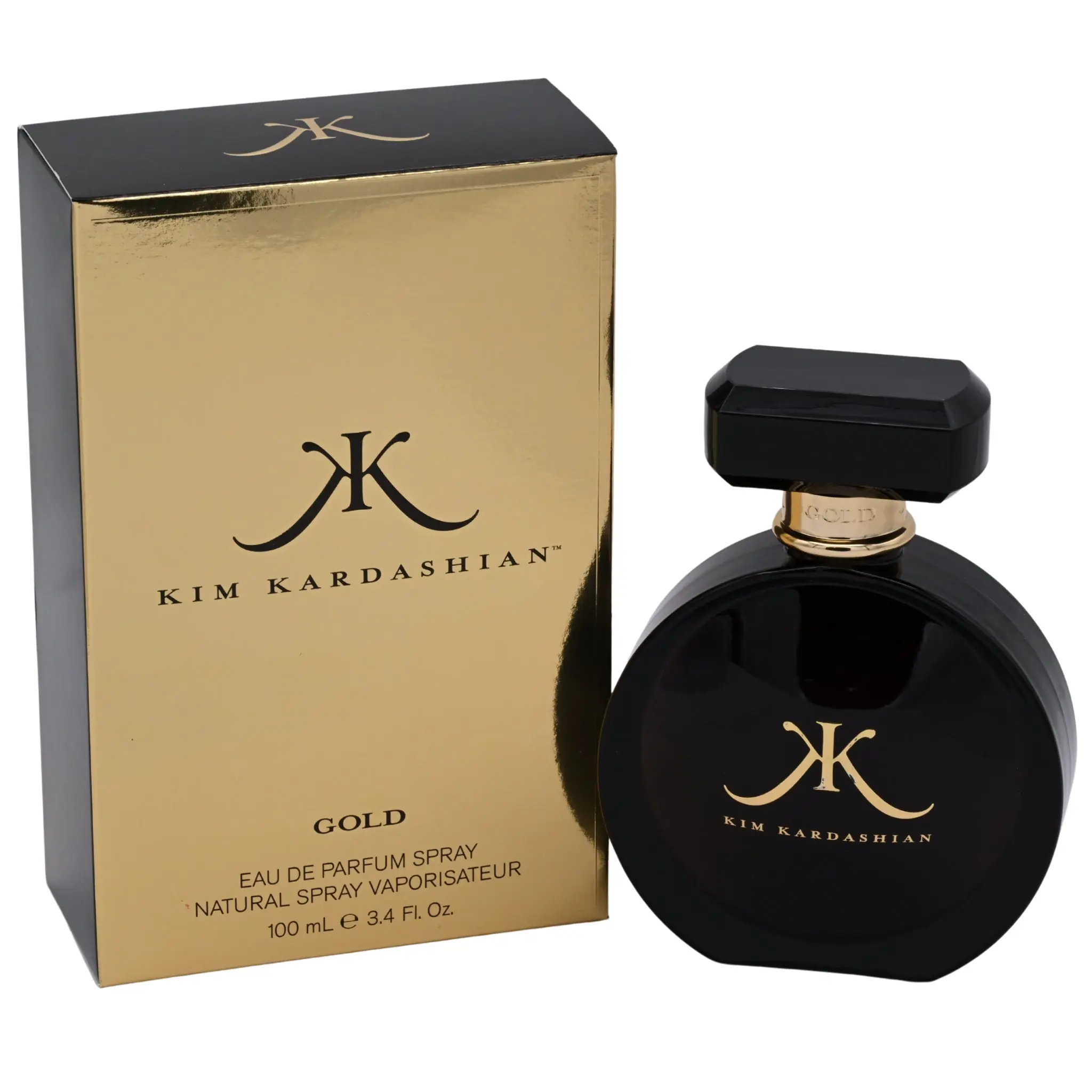 Women's Kim Kardashian Gold EDP Fragrance, 3.3-3.4 oz, New in Box, Spicy-Luxurious-Glamorous Scent for Confidence Boosting, Fragrances, Grapefruit, Citrus-Spicy, New Boxed, 3.4 Fl Oz, Evening Wear, Fragrance Long Lasting, Perfumes For Women