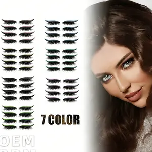 Lazy Eye Shadow Eyelash Patch, 2025 New 4Pairs Reusable Adhesive Eyelashes LazyEyeshadow, Natural Waterproof EyelashesMakeup Stickers Instant for Women's MakeUp(Black)