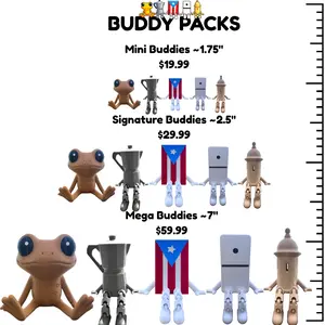 Puerto Rico Buddy Packs | Puerto Rican Cute Collectible | Boricua Gift & Desk Buddy