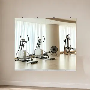 OPUL Home Gym Mirror 30"x48" INCH 2PCS, Large Full Length Wall Mounted Mirrors, Frameless Tempered Glass Full Body Mirror for Workout, Gym, Yoga Room, Dance Studio, Garage, Bedroom & Bathroom
