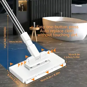 Automatic Wet Cloth Holder, No-Hand Wash, One-Key Detachable, Reusable Face Towel, New Press-Type Mop Clip, Convenient Cleaning Tool