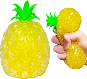 4.33 Inch Pineapple Squishy Stress Balls 1 Pack Stretchy Fruit Stress Squeeze Toys for Kids and Adults Squish Sugar Ball Squishy Toys Ideal for Relax Focus Christmas Decoration Easter Basket Stuffers