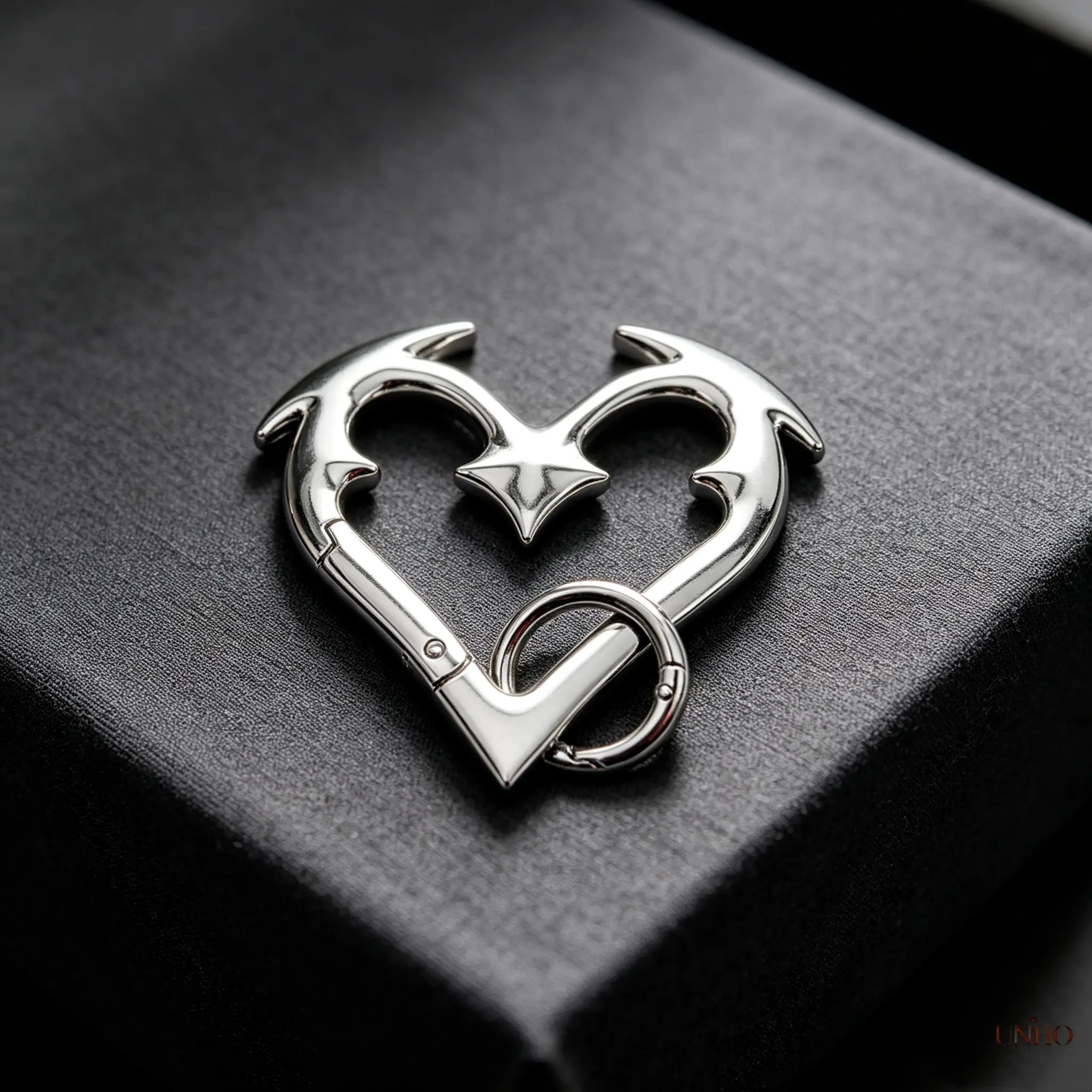 Heavy-Duty Gothic Zinc Alloy Heartbreaker Keychain, Heart Shape Carabiner With Secure Clip, Dual-Use Charm For Car Keys And Handbags, Trendy Statement Fashion Accessory