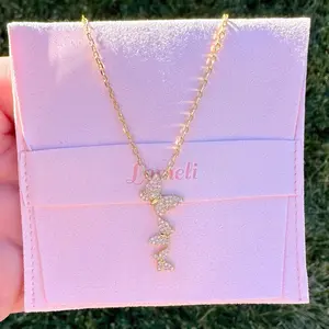 Three butterflies necklace
