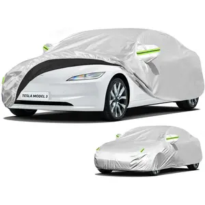Custom Fit Car Cover for Tesla Model 3, All-Weather Protection, Anti-Scratch, Waterproof Blocks Rain/Sun/Snow/Dust