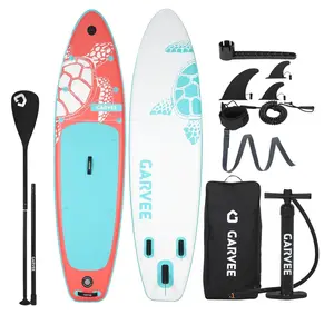 [FLASH SALE] Garvee Inflatable SUP Paddle Board Wide 33" Lightweight Military-Grade PVC, Stable Non-Slip EVA Deck, Adjustable Aluminum Paddle, High-Capacity Pump & Carry Bag – Durable for Lakes & Rivers Adults & Y